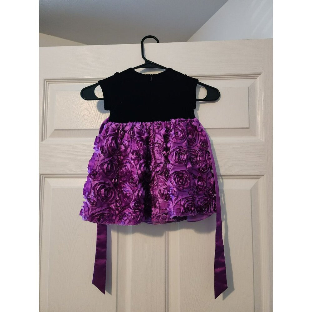 Rare Editions & Bonnie Jean Toddler Dresses - Purple Rosette 24M & Blue Tulle 2T